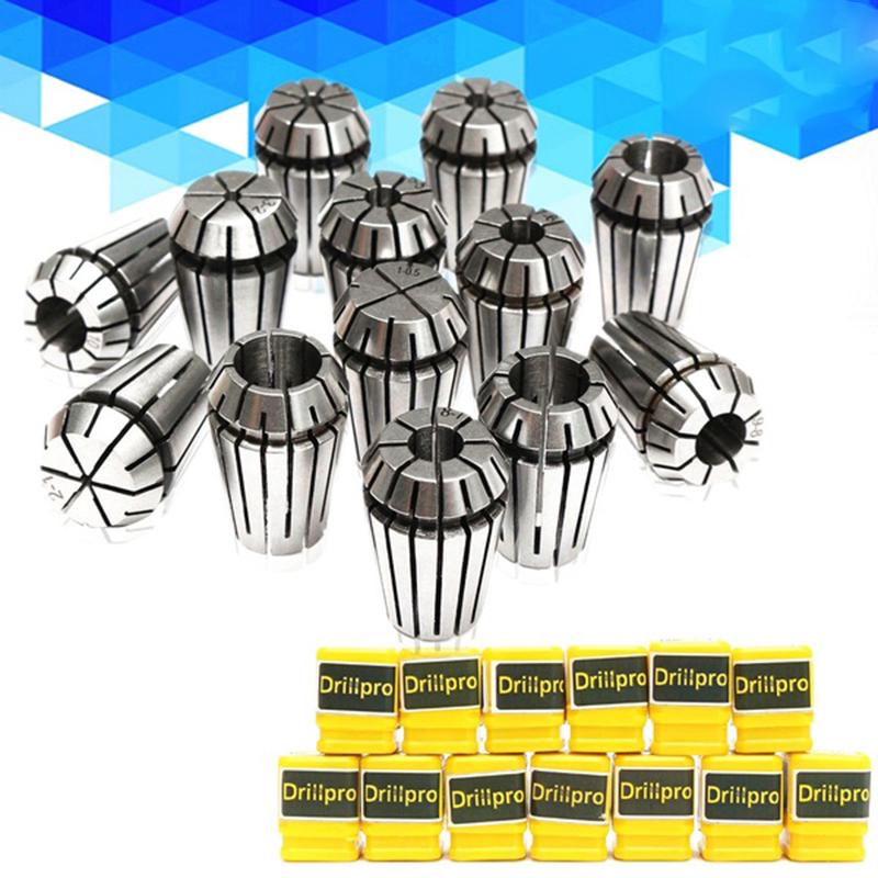 13 Pcs Collet Set ER20 Collet Chuck 1mm-13mm Holder Super Precision Spring Collet Set for CNC Engraving Machine /& Milling Lathe Tool