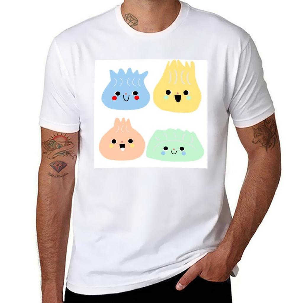 Happy Rainbow Dumplings Tshirt Street Style Casual Tee Shirt