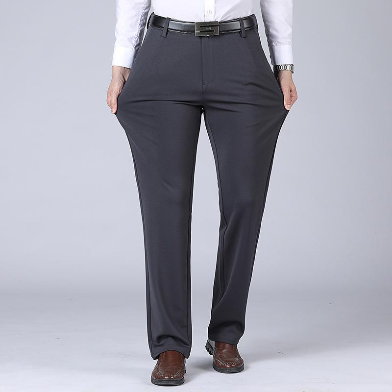 Mode Weiche Herren Businesshose Gerade Lang Freizeithose