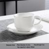 Minimalist 200ml Ceramic Coffee Cup & Saucer Set (2-Pack)