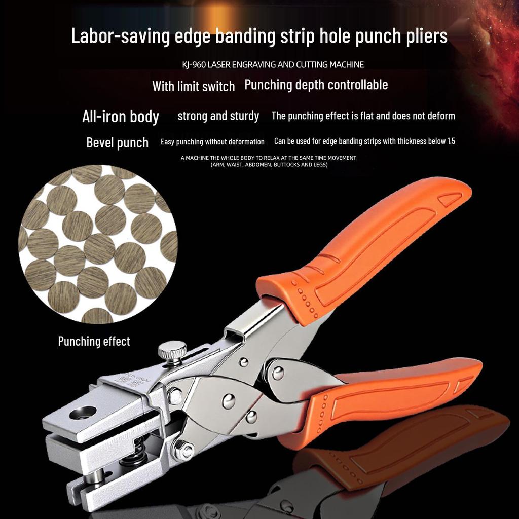 8mm Labor-saving PVC Edge Banding Hole Punch Tool for Woodworking