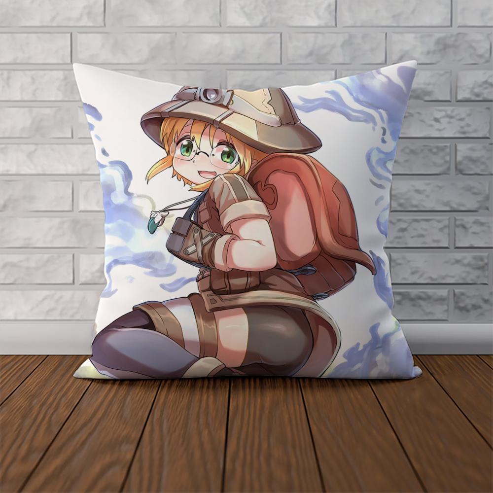 M-Made In Abyss Pillow Case For Car Sofa Decorative Home Double-sided Print Plush Square Throw Pillow Cushion Cover