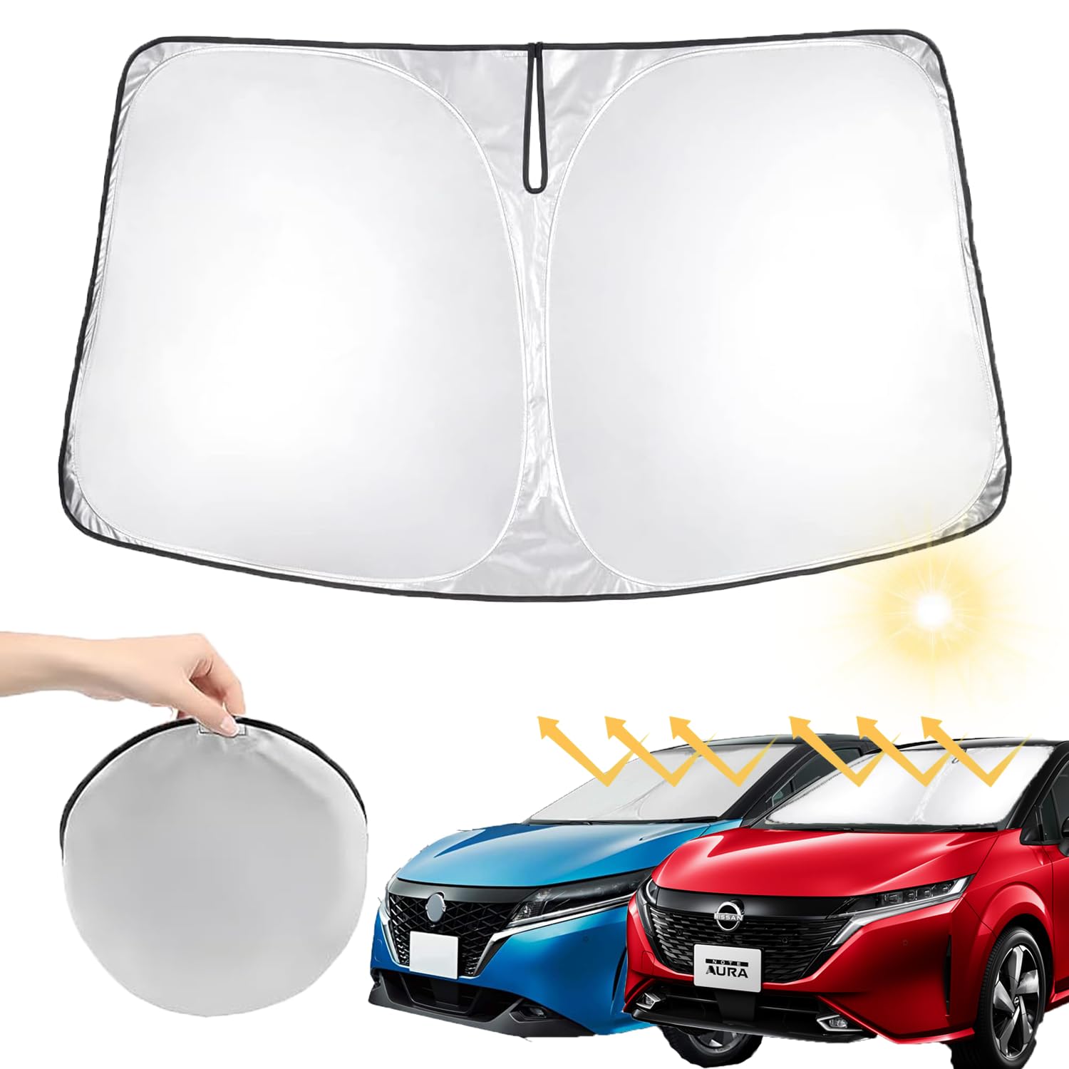 

[Nissan Aura / Notebook Sun Shade] wincar Nissan Note e13 / Nissan Aura fe13 серый