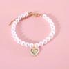 INS Adjustable Sweet Pet Pendant Necklace Princess Style Pet Pearl Necklace Pet Accessories Adjustable Cat Collar Necklace