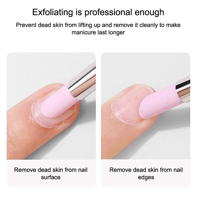 1/2Pcs Quartz Stone Scrub Nail File Rods Cuticle Remover Dead Skin Remover Pen Lightweight Portable Handy Use Manicure Tools