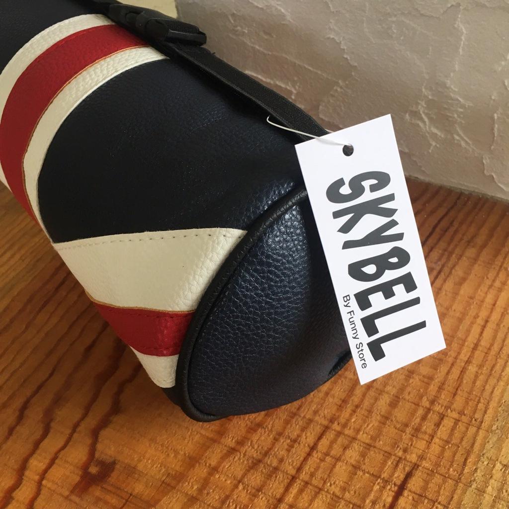 Skybell Neck Pad Car 2 Pieces Mini Cooper BMW MINI Compatible Accessories Neck Pillow Cylinder Faux Leather Convenient Item SKYBELL (Union Jack)