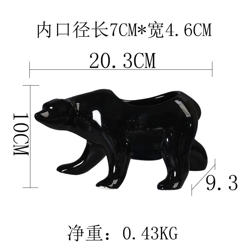 Polar Bear Succulent Flower Pot Personalized Ceramic Crafts Office Home Ornament Gardening Creativity