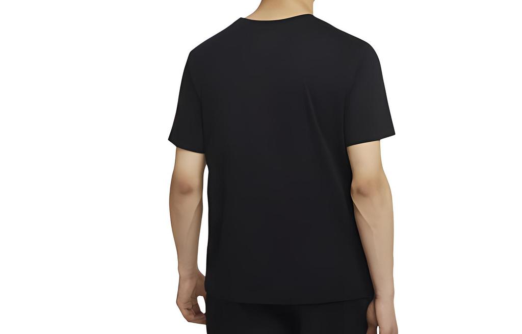 Nike T Shirts Men's Black Crew Neck Moderate Straight Fit CZ3577-010