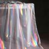 Rainbow Gradual Color Creative Mesh Yarn Fabric White Soft Designer DIY Sewing Dress Sheer Material Photography Background Cloth