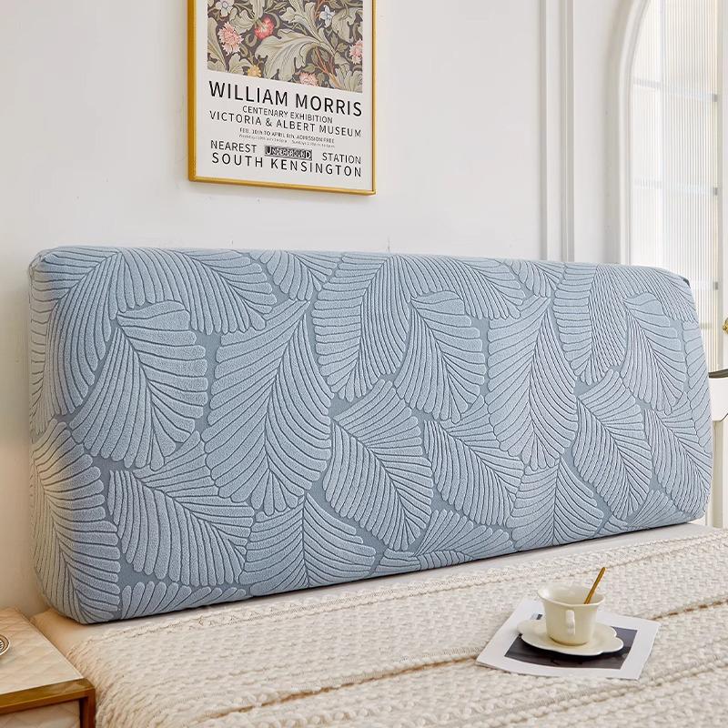 Jacquard Bed Headboard Cover Solid Color Elastic Bed Head Slipcover Bedroom Dust Cover All-inclusive Bed Backrest Cover