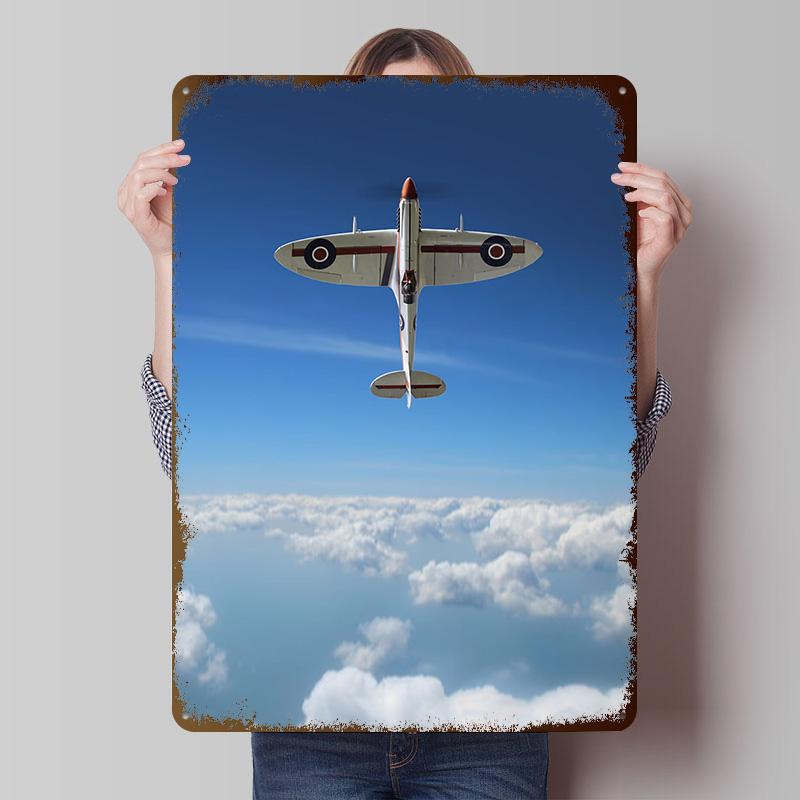 Spitfire Soares Tinplate Poster Custom Wall Art Vintage Metal Signs Retro Tin Plaque for Bedroom Decorations Gaming Decoration