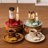 1 Stück, Kerzenhalter aus Keramik, Salbei- & Palo Santo-Ablage, Nordische Heimdekoration zur Schaffung einer entspannenden Atmosphäre (Ohne Weihrauch)