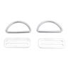 D Ring Lightweight Portable Silver Stainless Steel
