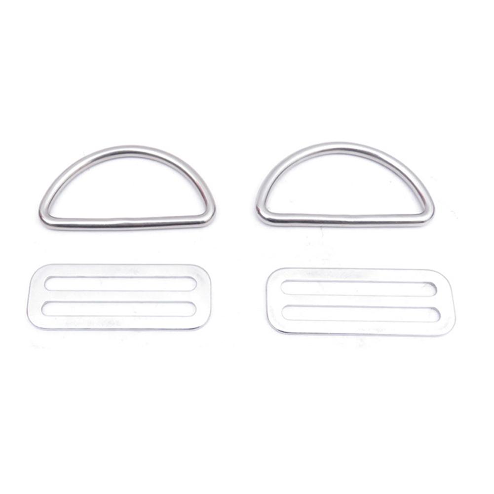 D Ring Lightweight Portable Silver Stainless Steel
