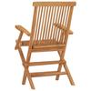 vidaXL Klappstühle, 4 Stück, Massivholz Teakholz