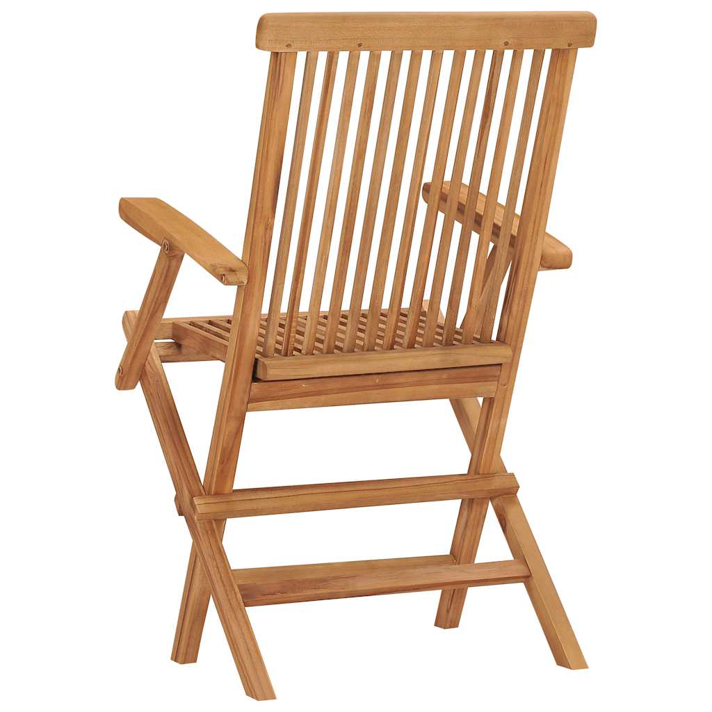 vidaXL Klappstühle, 4 Stück, Massivholz Teakholz