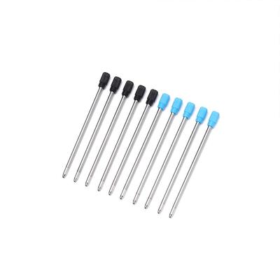 0.5mm Okul Ofis Yazı Malzemeleri Orta Uçlu Çekirdekli Tükenmez Kalem Yedekleri Mavi/Siyah Mürekkep Metal