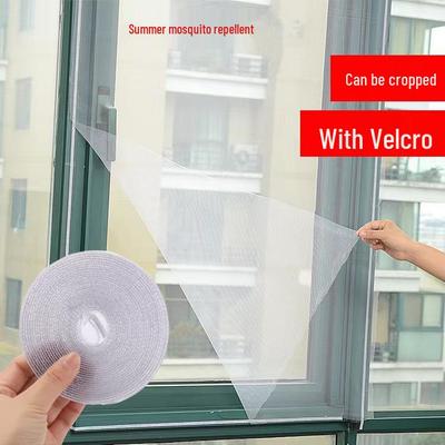Self-Adhesive Mosquito-Proof Polyester Window Screen Set - Thickened, Ventilated, and No-Punch Installation