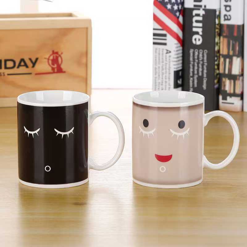 Original Mugs Coffee Cups Discoloration Mug Light Bulb Color Changing Cup Drinkware Personalized Gift Cup for Tea Christmas Beer