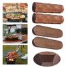 2Pcs Sapele Pan Insulated Grip Anti Scald Portable BBQ Plate Handle Heat Resistant for Cookware Sauce Pan Sauteing Grilling Pan