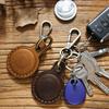 2025 New Apple Air Tag Protective Cover Cowhide Pet Anti-loss Keychain Location Tracker Leather Cover Leather Key Holder Pouch