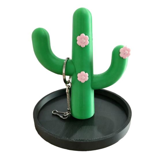 3D Printed Cactus Jewelry Holder  Desktop Jewelry Organizer
