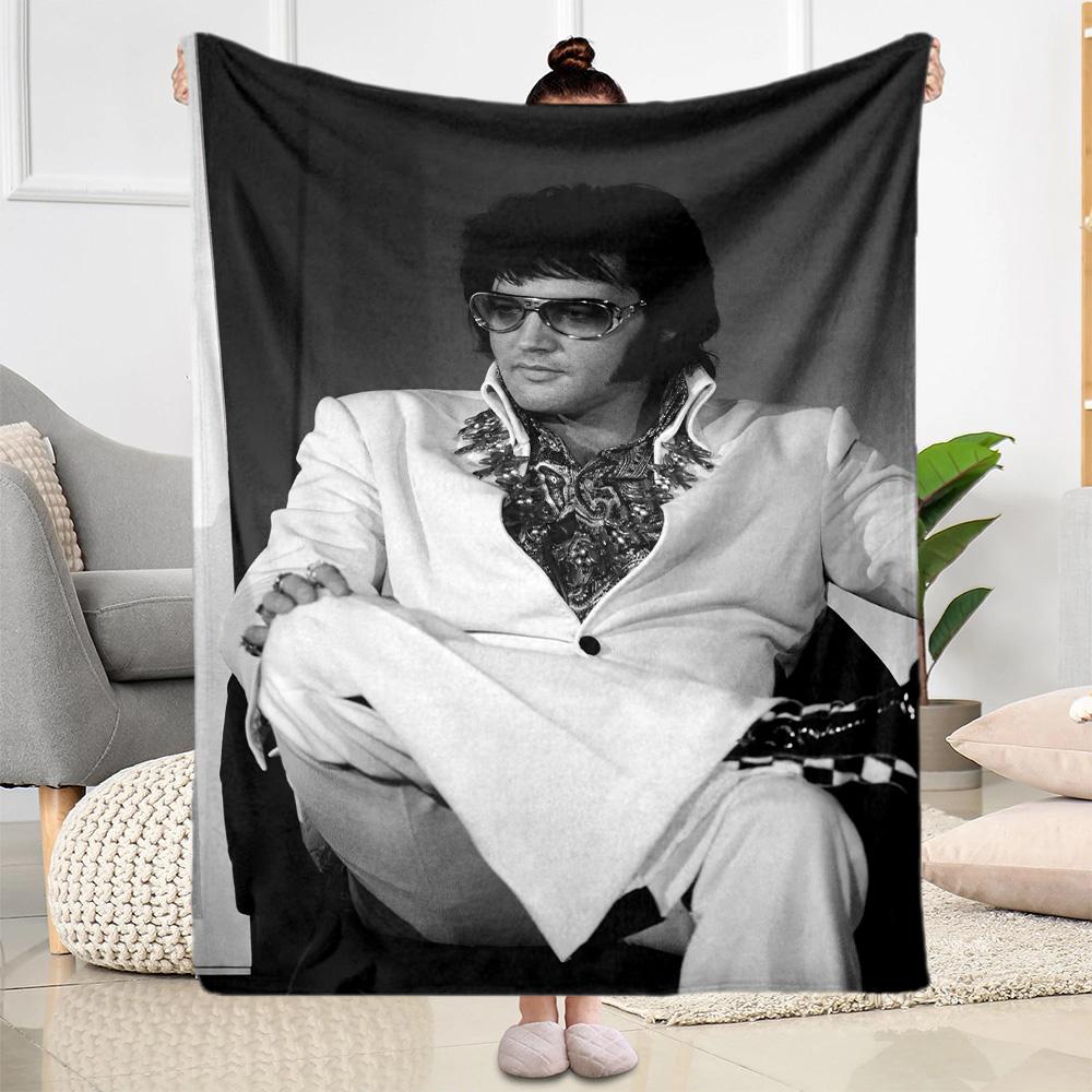 Elvis Blanket Warmthful Decor Suitable For Livingroom Chair Seaside For All Occasions Modern Ideal Gift For Friends Family Couples Picnic