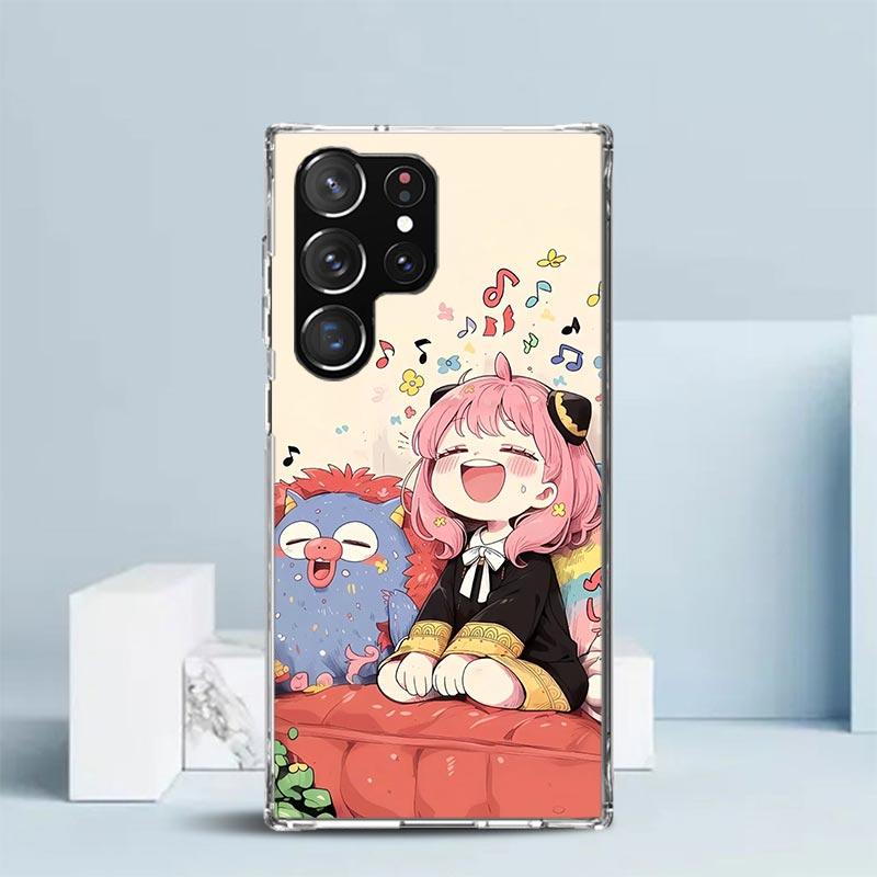 S-Spy Family Anya Soft Cover for Samsung Galaxy S25 Edge S26 S24 S23 Ultra Phone Case S22 S21 Plus S20 FE Print Pattern Shell Ga