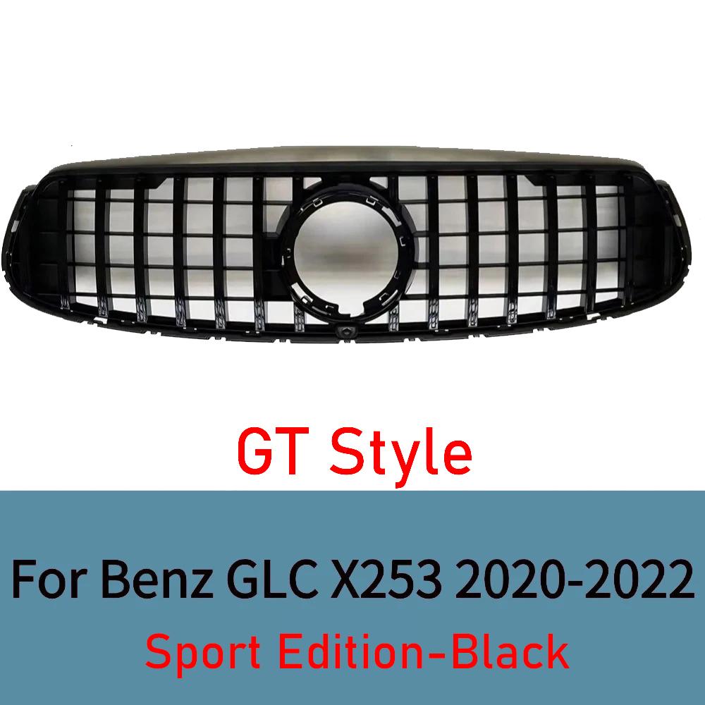 For Mercedes GLC X253 2020-2025 Front Bumper Grille Black Diamond Mesh Grill Panel Accessories GLC200 GLC220 GLC300 AMG Style