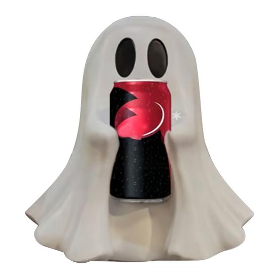 Cute Ghost Drink Holder Halloween Ghost Can Holder for Coke Soda Cans Desktop Resin Ornament for Indoor Home Decor