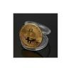 Bitcoin Collectors Edition metalen herdenkingsmunt met gepersonaliseerde gravure, ideaal als cadeau of promotieartikel.