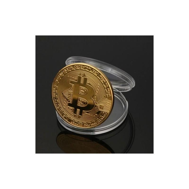 Bitcoin Collectors Edition metalen herdenkingsmunt met gepersonaliseerde gravure, ideaal als cadeau of promotieartikel.