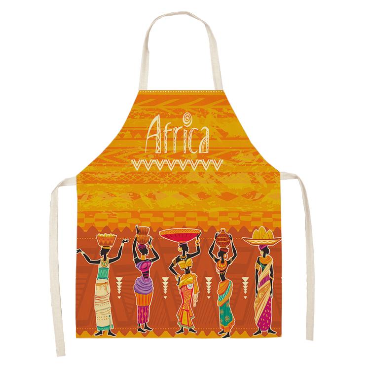 Cooking Baking Apron Home African Women's Pattern Apron Children's House Cleaning Barista Apron Men's and Women's Kitchen Apron