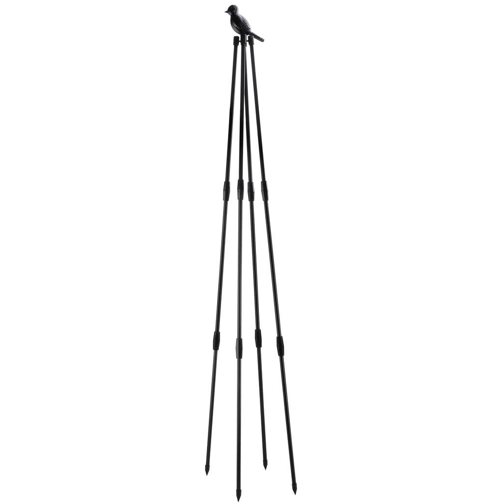 Zahradní obelisk pro popínavé rostliny se 4 kovovými tyčemi pro okurky, růže, fazole šarlatové