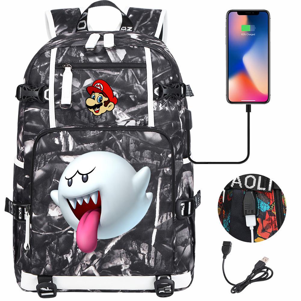 17-inch Popular Print Youth Backpack Large Capacity for Students Unisex Travel Casual School Bag