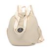 Women's Backpack Round Bag Large Capacity Travel Bag Solid Color Student Schoolbag