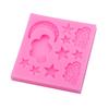 DIY Fondant Cake Silicone Mold Set: Cloud, Star, Moon, Chocolate Design