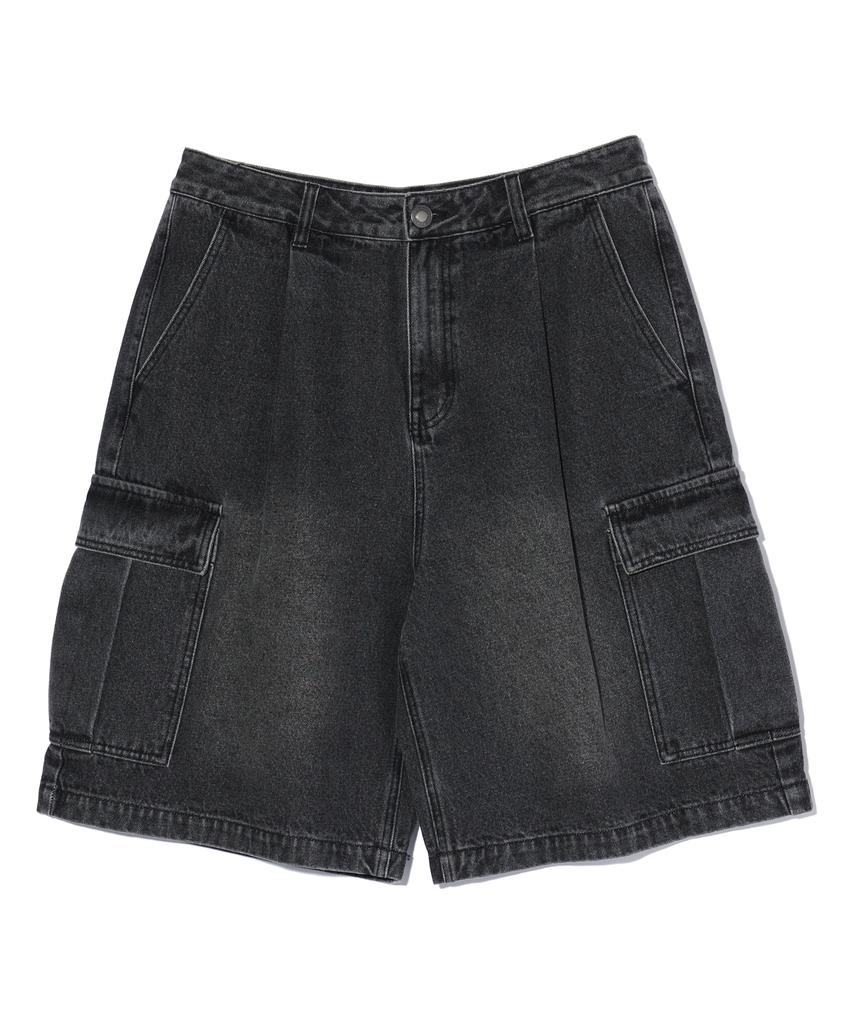 Eonoideu Single-Pleat Cargo Bermuda Shorts Black (Lp2Du394-076)