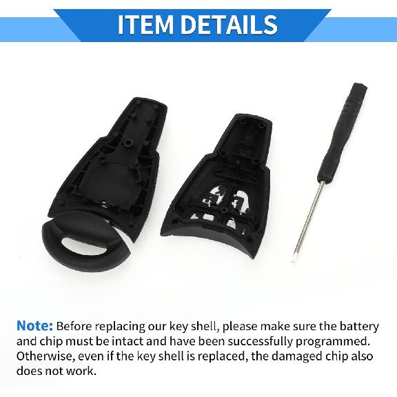 Schlüsselschale für SAAB 93 2007-2012 Kombi und Limousine Keyless Entry Fernbedienung Ersatzschale 4 Tasten