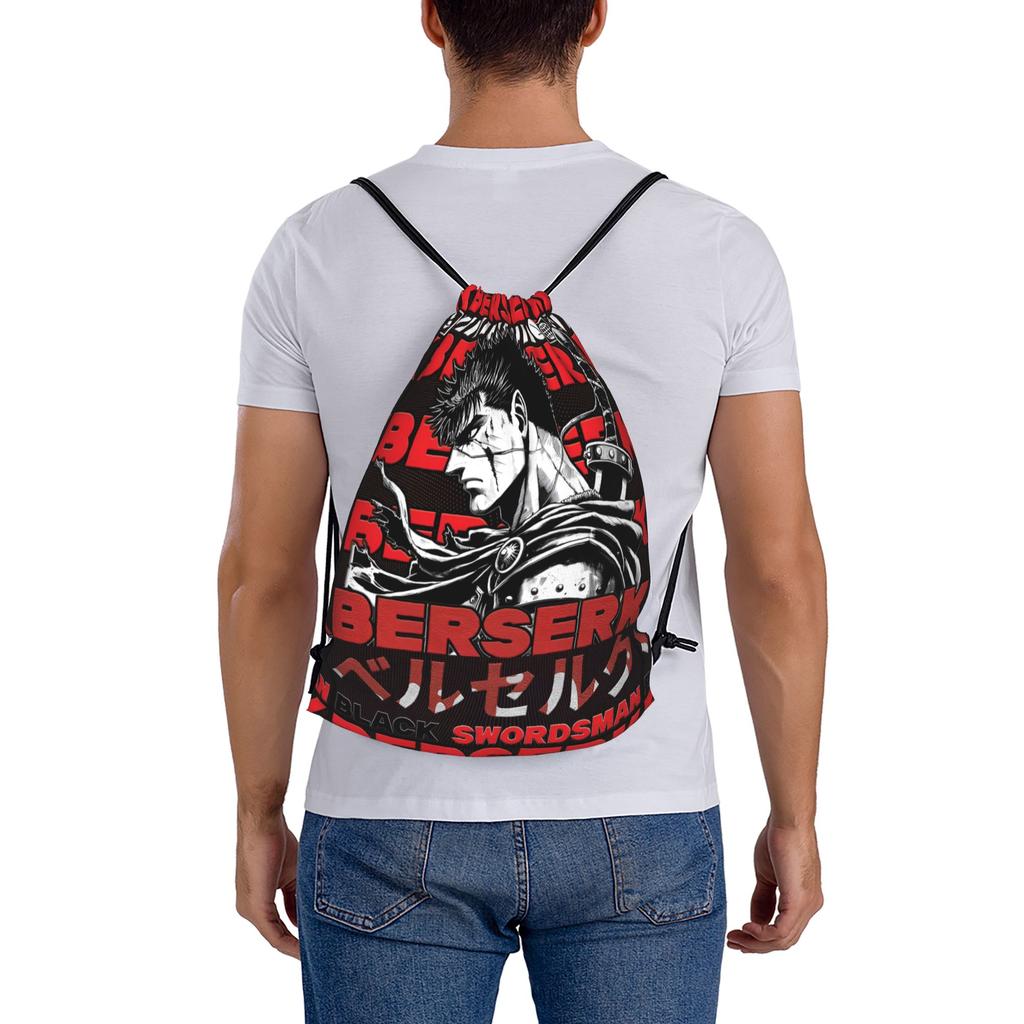 Custom B-Berserkes Drawstring Backpack Sports Gym Bag for Men Women Supernatural Shopping Sackpack