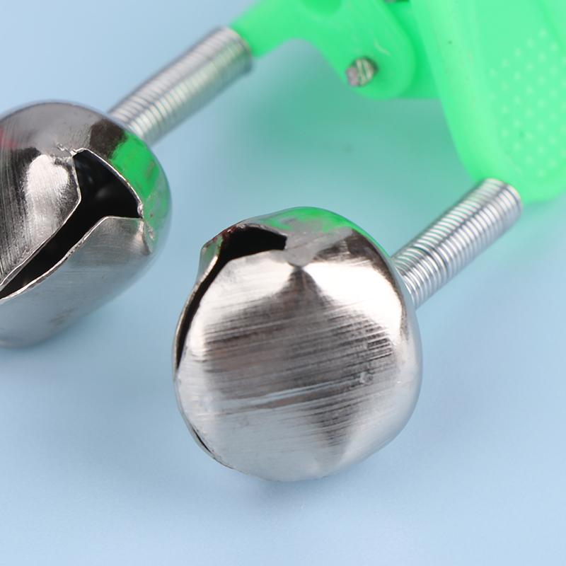 10Pcs Fishing Rod Tip Clips Plastic Fishing Bells Clips Night Fishing Fish Bite Bait Alarm Indicator Light With Dual Alert Bells