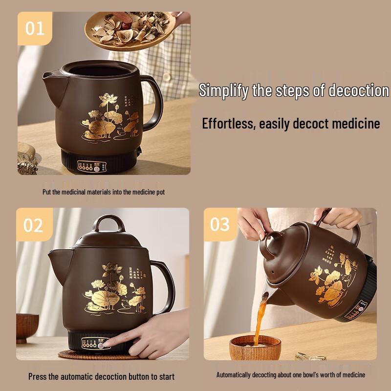San Jia Long Automatic Ceramic Herbal Decoction Pot