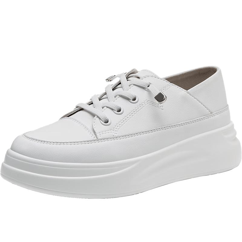 ZHR Women s AH380 White Platform Casual Slip-On Shoes 36