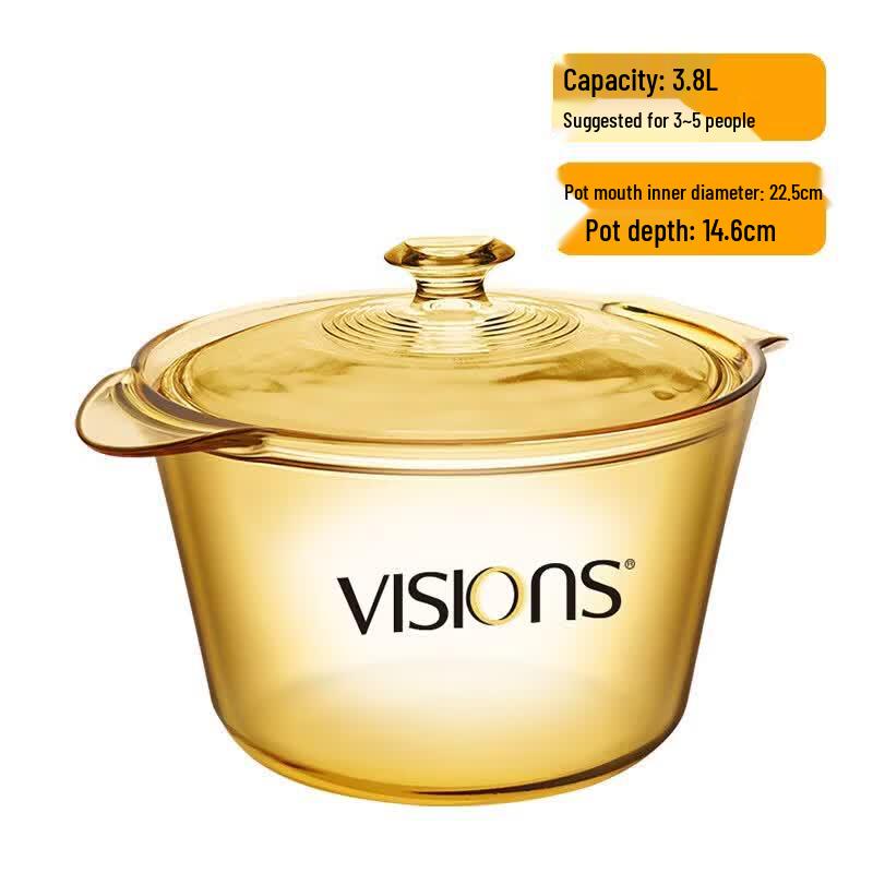 Corning Visions Flair 3.8L Glass Stew & Soup Pot