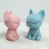 3D Animal Candle Mold, Angry Cat Candle Mold for DIY Candle Gypsum Ornaments Home Decorations, Epoxy Resin Casting