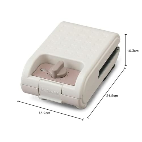 Iris Ohyama Hot Sand Maker, Waffle, Hot Sand, 2 Types of Grilling Molds, Electric, 1 Piece, IMS-502-W, White