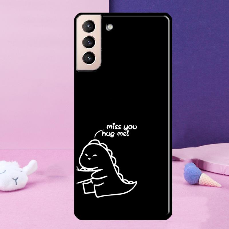 Couple Matching Cute Dinosaur Case For Samsung Galaxy S23 S22 Ultra S21 S20 FE Note 10 20 Ultra S8 S9 S10 Plus Cover