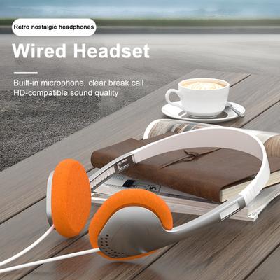 Kabelgebundener Kopfhörer im Retro-Stil mit klarem Klang, verstellbare Halterung, komfortables, vielseitiges Headset für Musik und Anrufe