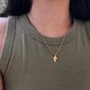 Cross Necklace Stainless Steel Daily Versatile Gold Simple Women'S Fine Titanium Steel Necklace