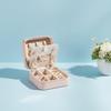 Portable Square Jewelry Box with Mirror European-American Style Travel Storage for Necklace Stud Earrings Ring-Cross-Border